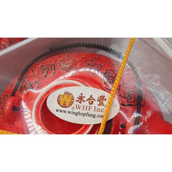 Wing Hop Fung Teas Gift Set Red and Black Roses Ceramic Tea Service for 4 - Picture 12 of 14